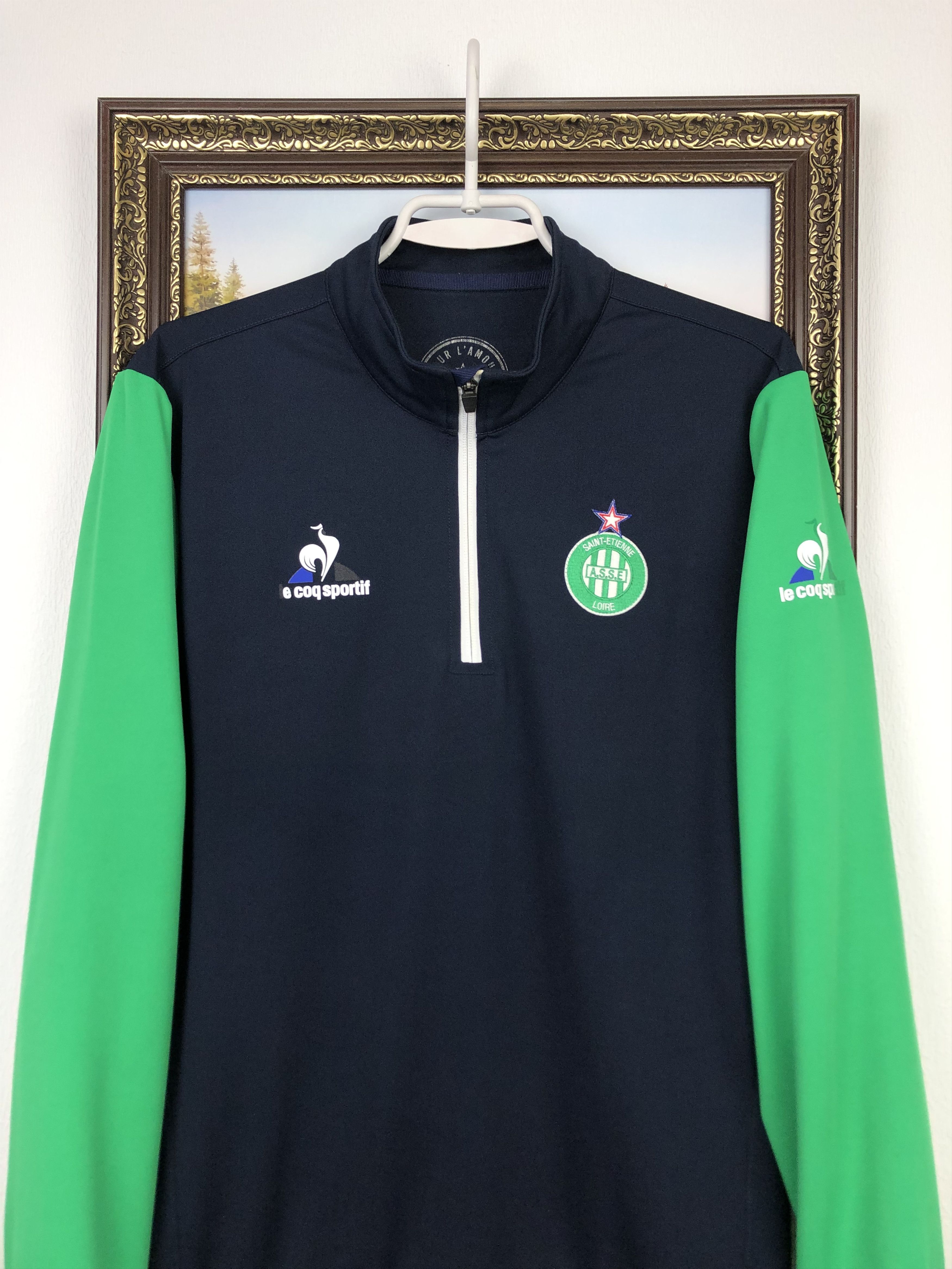 Vintage Vinatge St Etienne Football Sweatshirt Soccer Warm Jacket Size US M / EU 48-50 / 2 - 2 Thumbnail