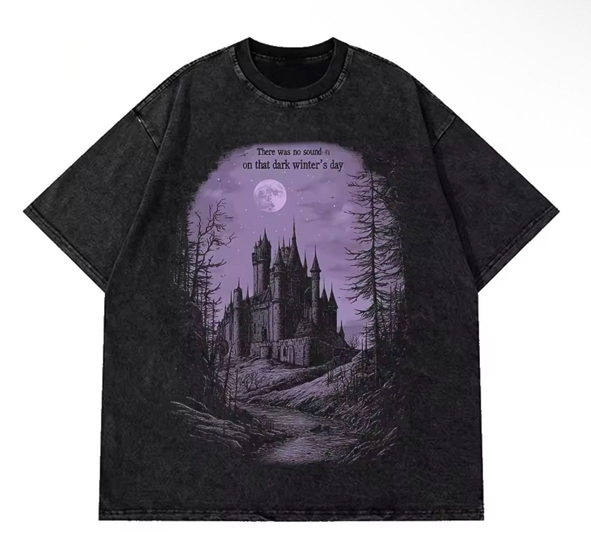 Other Vintage Goth Horror Castle Print Washed Short Sleeve TShirt Size US XXL / EU 58 / 5 - 1 Thumbnail