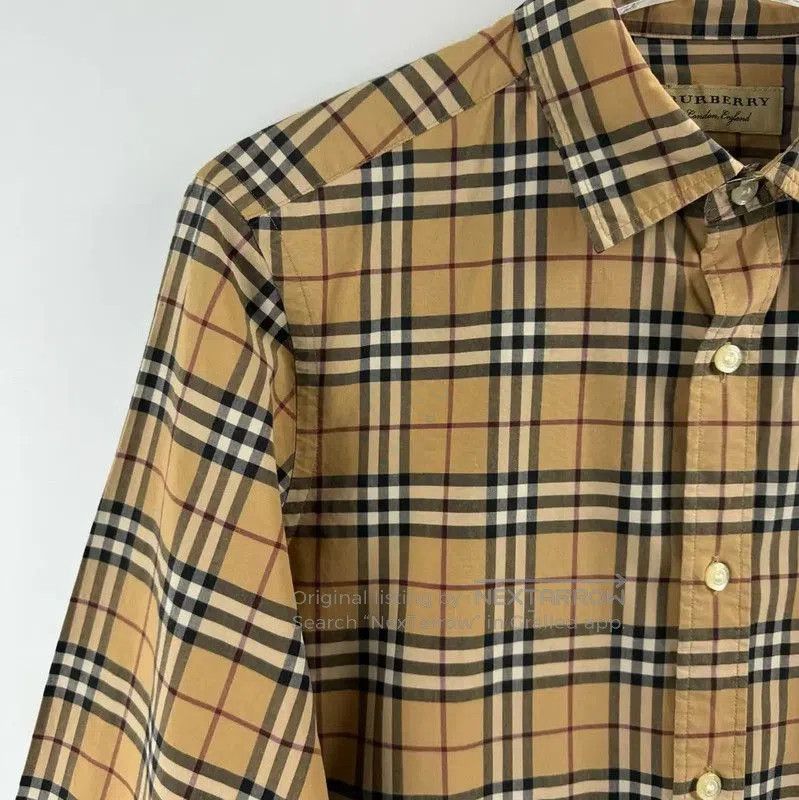 Burberry Burberry Men’s Brown Check Long Sleeve Shirt. Size US S / EU 44-46 / 1 - 4 Thumbnail