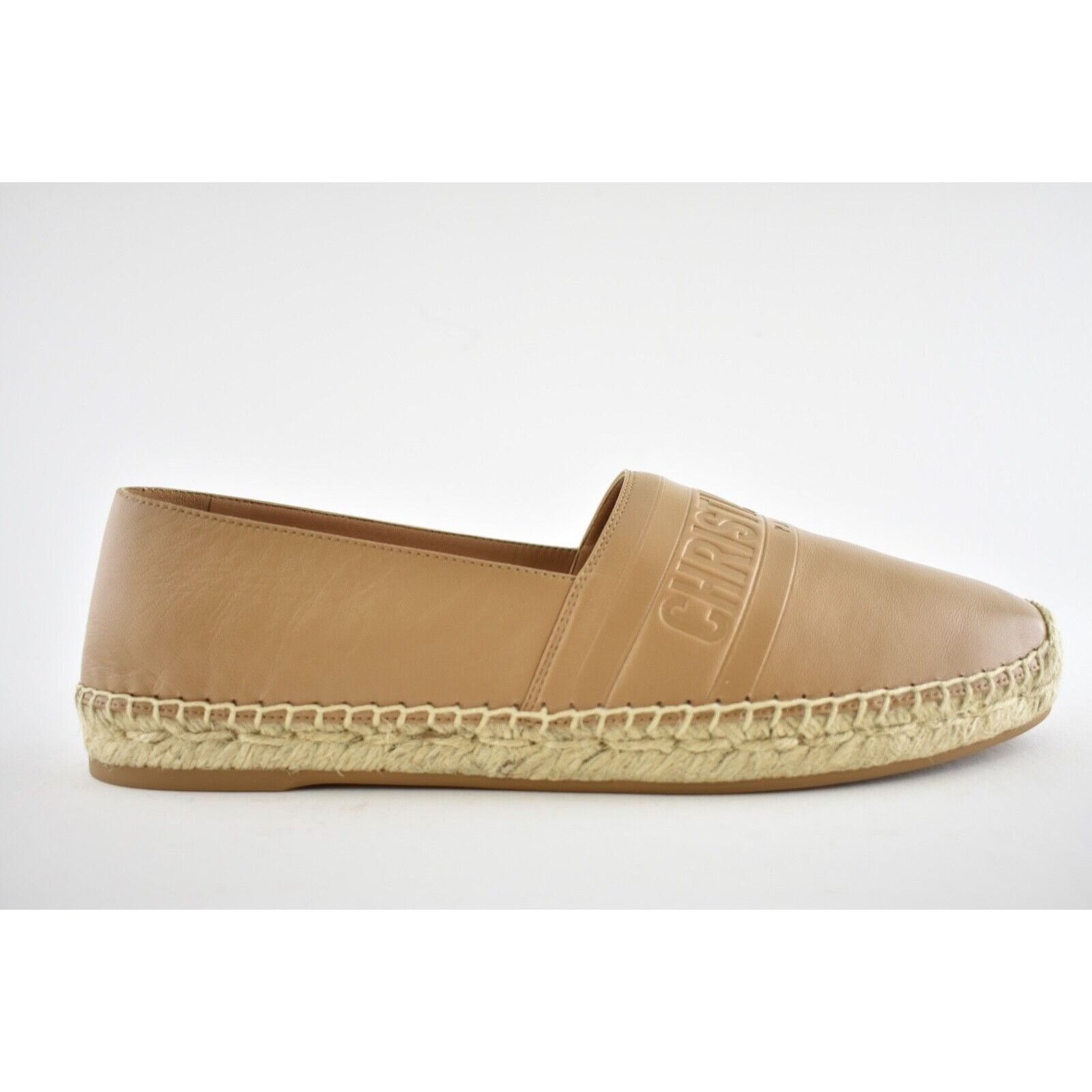 Dior Granville Noisette Leather Embroidered Espadrille Flat 40 Size US 10 / IT 40 - 1 Thumbnail