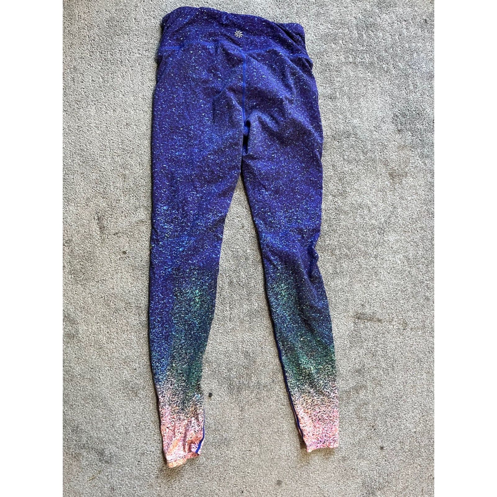 Athleta Athleta Leggings Ombre Galaxy Print Superluxe Tight Full Length XS Multicolor Size 26" / US 2 / IT 38 - 3 Thumbnail