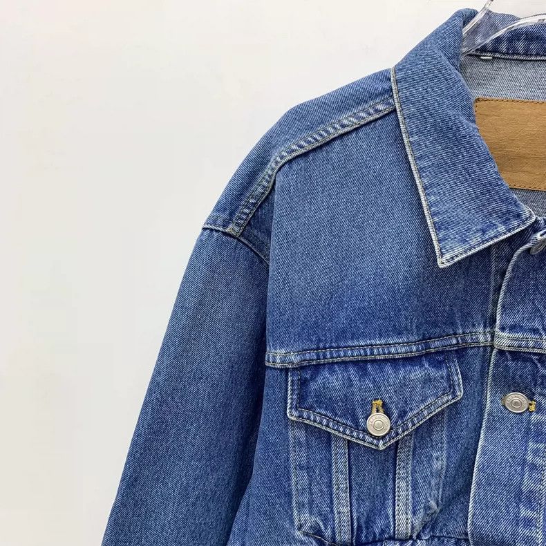 Balenciaga Balenciaga size 38 Blue cotton lapel single-breasted long- Size US S / EU 44-46 / 1 - 3 Thumbnail