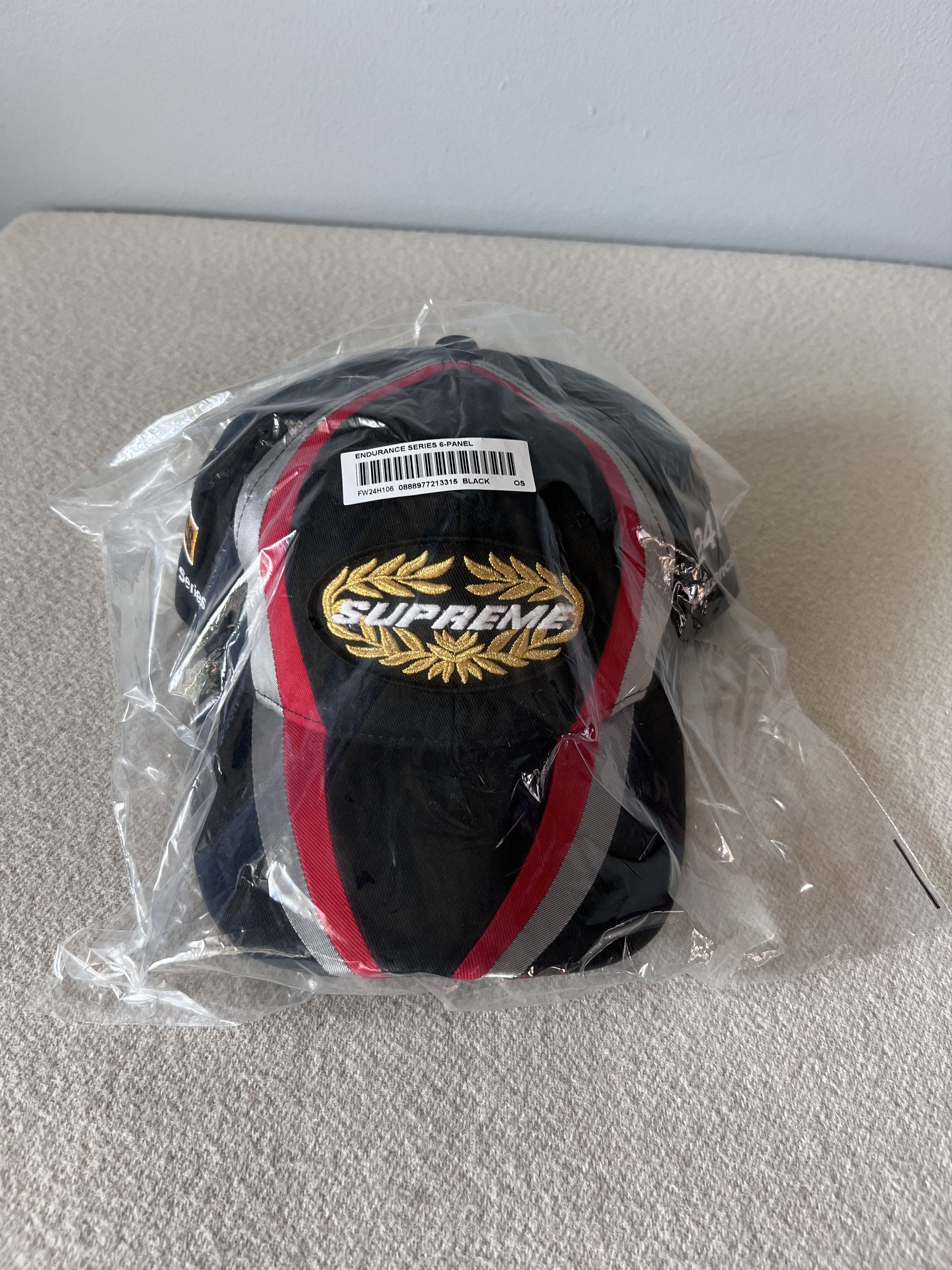 Supreme Supreme Endurance Series 6 Panel Hat in Black Size ONE SIZE - 2 Thumbnail