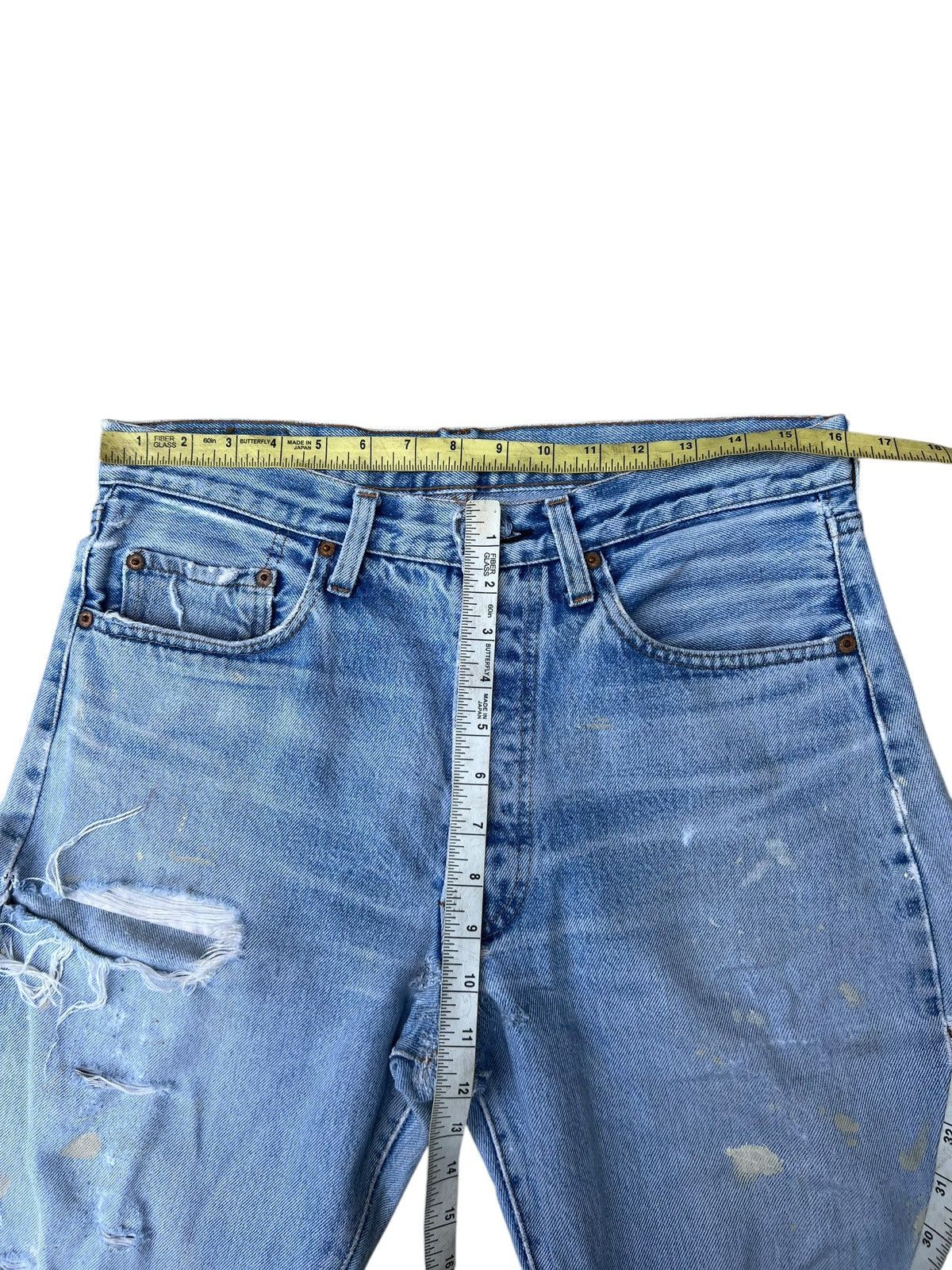 Levi's Trashed Vintage 80s Levi’s 501 Redline Selvedge Denim Jeans Size US 32 / EU 48 - 2 Thumbnail