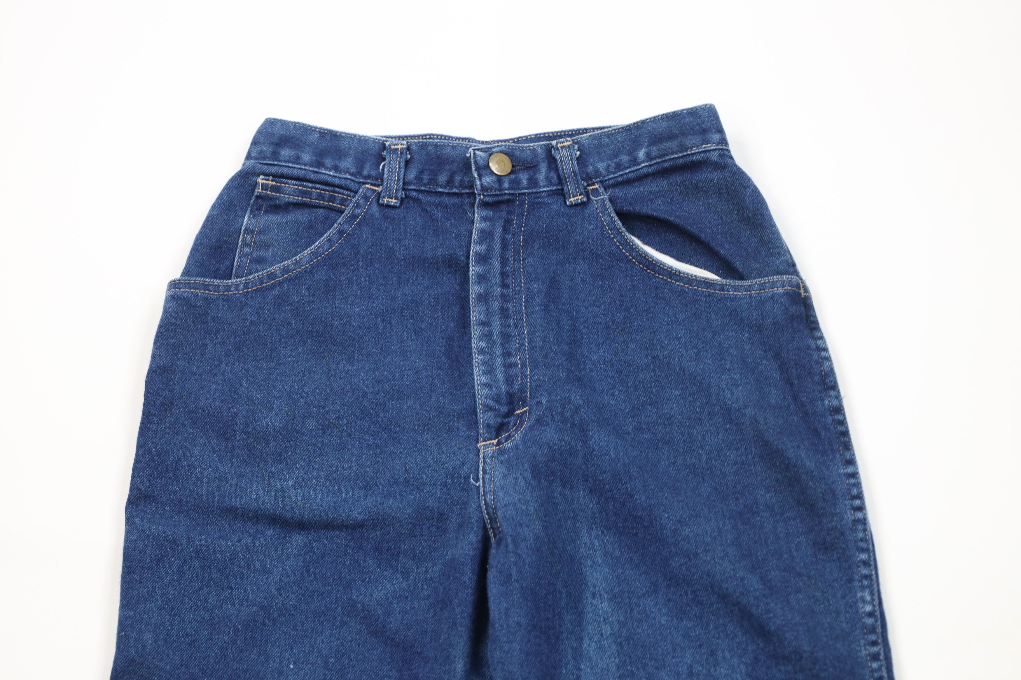 Vintage Vintage 70s Streetwear Tapered Leg Denim Jeans Blue USA Size 32" / US 10 / IT 46 - 2 Thumbnail