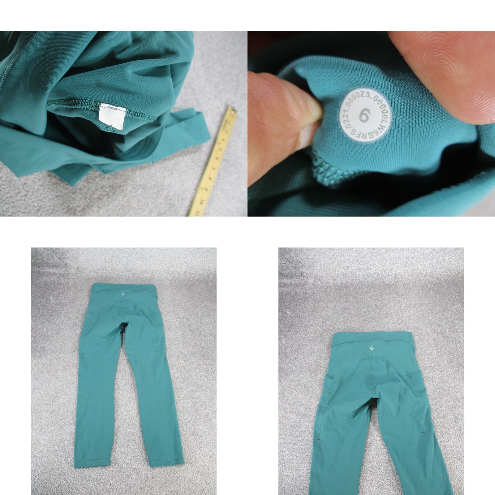 Lululemon Lululemon Leggings Womens 6 Power Thru HR Crop Teal Blue Activewear Cropped Athletic Tight Comfortable Space Athleisure Gym Running Yoga Womens Size 28" / US 6 / IT 42 - 8 Thumbnail