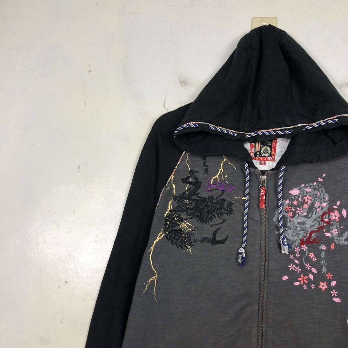 Japanese Brand 📌Vintage Zipper Hoodie Jacket Sukajan Design Full Print Size US M / EU 48-50 / 2 - 9 Thumbnail