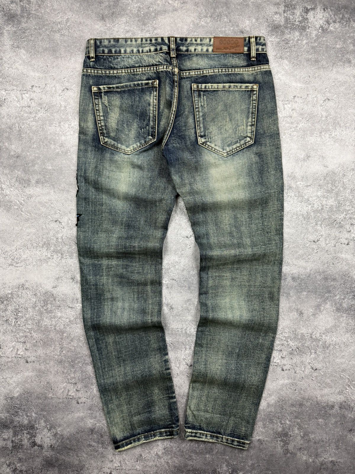 Japanese Brand Vintage Japanese Dragon Embroidered Distressed Jeans Pants Size US 36 / EU 52 - 17 Thumbnail