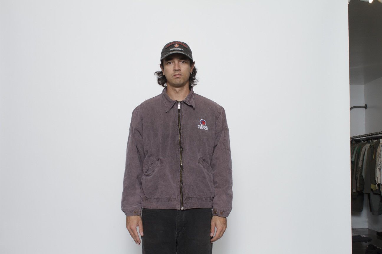 Vintage PURPLE COTTON CANVAS WORKWEAR JACKET BY MATCO TOOLS Size US L / EU 52-54 / 3 - 1 Thumbnail