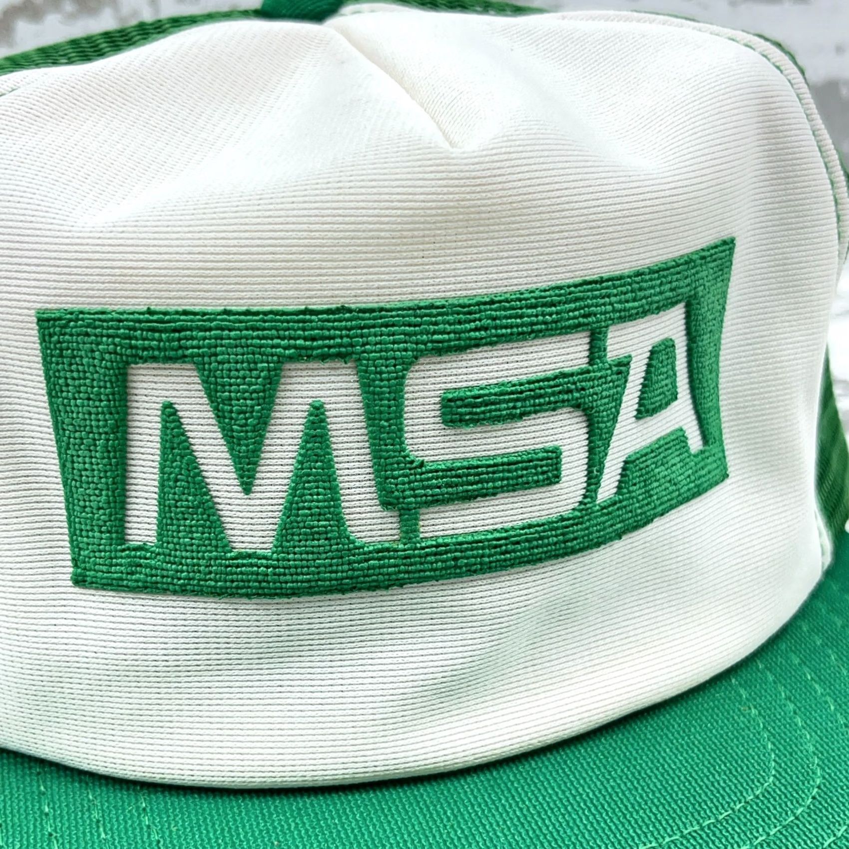 Vintage VINTAGE MSA Trucker Hat Cap 80s Puffy Print Coal Mining Made In USA Green Snap Back Size ONE SIZE - 2 Thumbnail