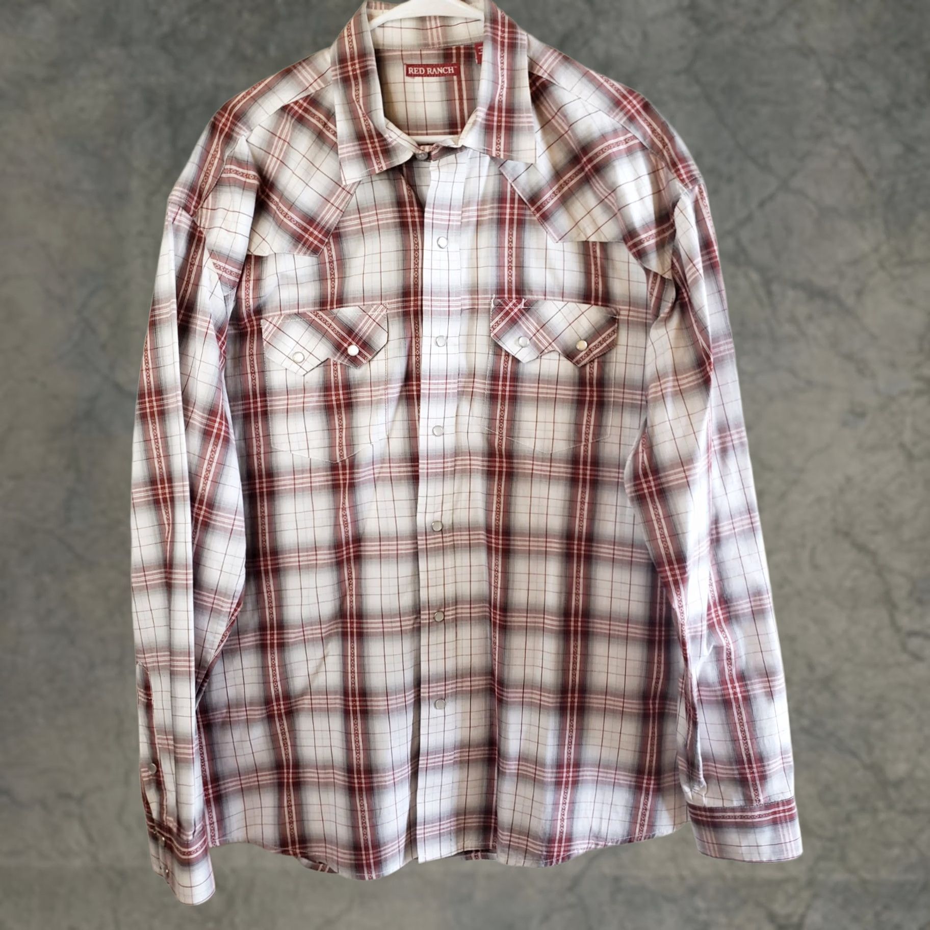 Vintage VINTAGE? No — actually Western Pearl Snap Long Sleeve Plaid Shirt Men 2XL Red Blue Pearl Snap Buttons Button-Up Collared Casual Workwear Size US XXL / EU 58 / 5 - 1 Thumbnail