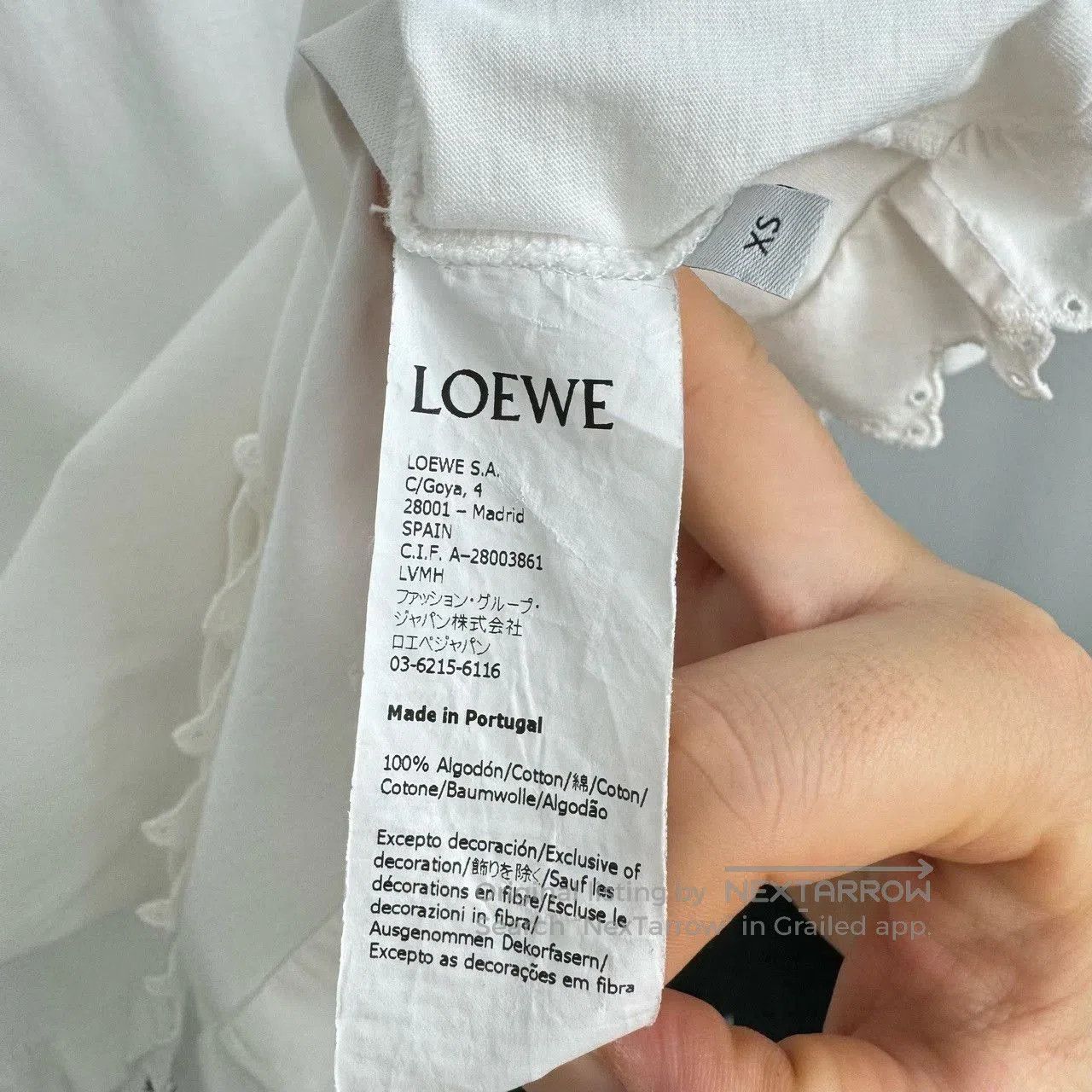 Loewe Loewe White Embroidered Logo Polo Short. Size XS / US 0-2 / IT 36-38 - 4 Thumbnail