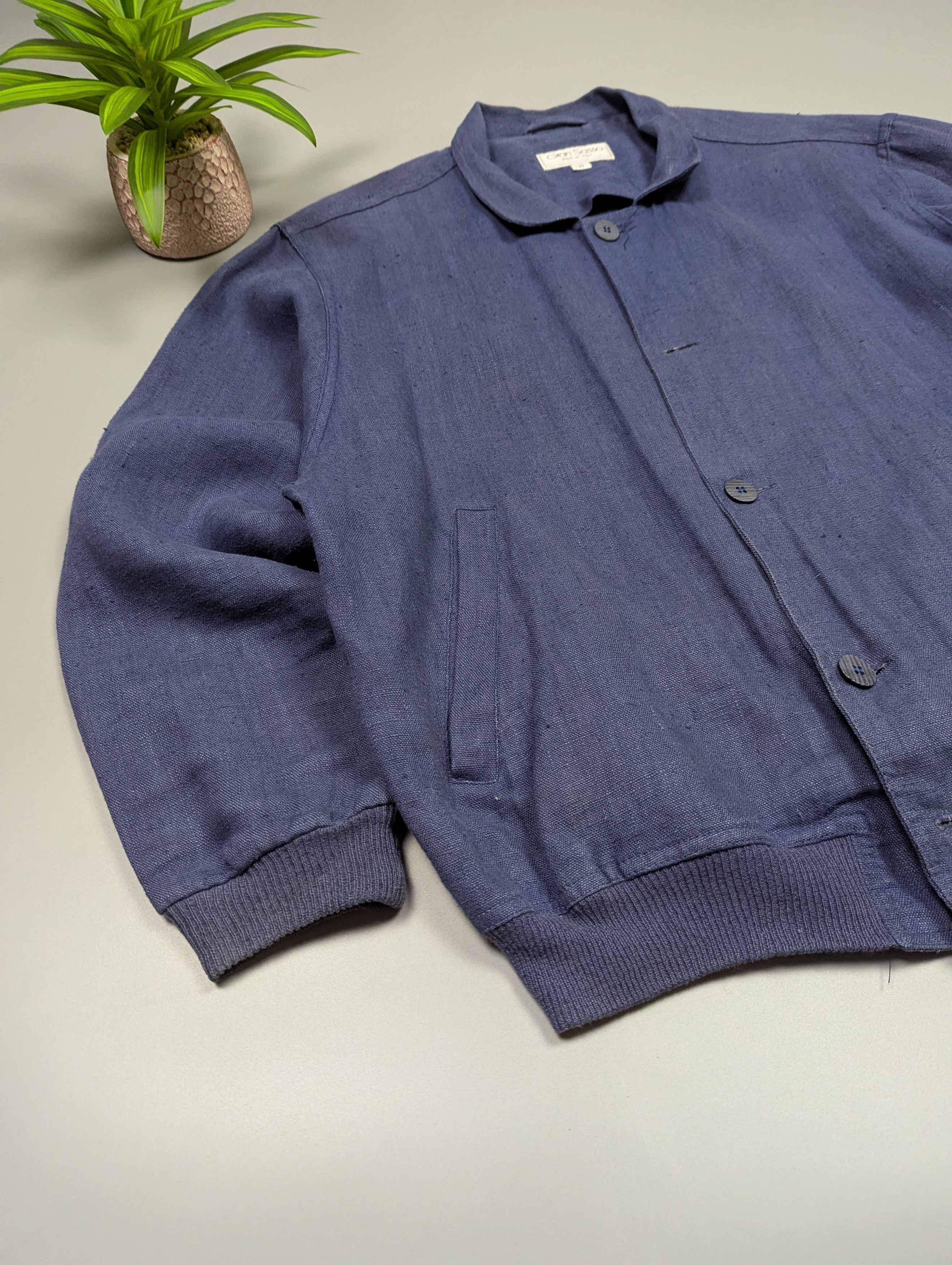 Gran Sasso Rare Gran Sasso 70s Vintage Linen Jacket Faded Blue Size US L / EU 52-54 / 3 - 8 Thumbnail
