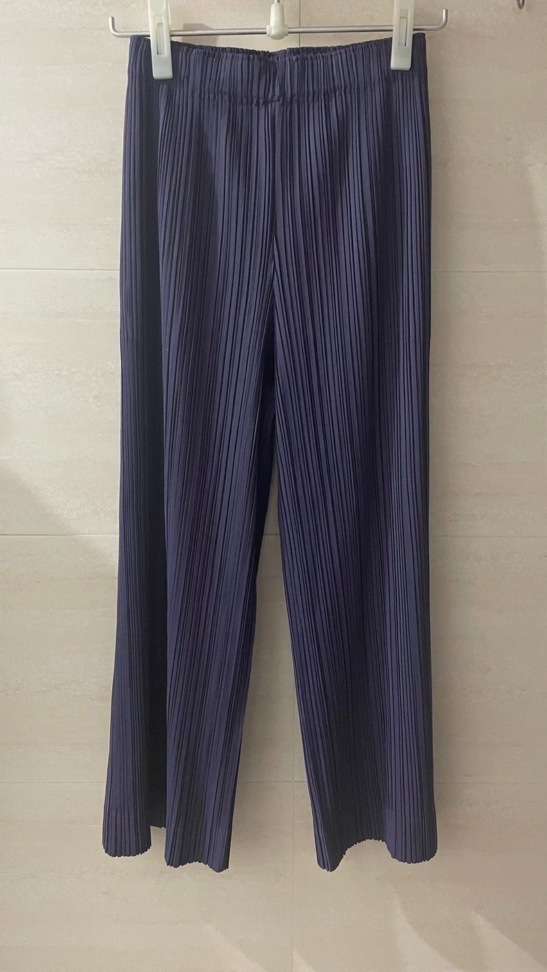 Issey Miyake issey miyake size:3 Blue-purple straight-leg pants Size 42" / US 20 - 5 Thumbnail