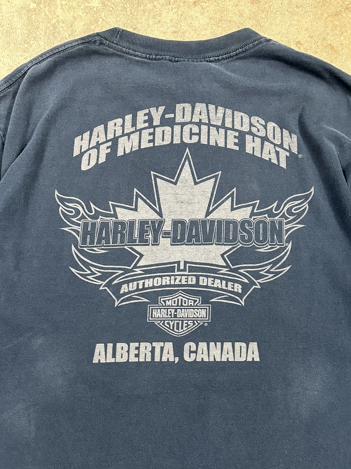 Harley Davidson Crazy Y2K Harley Davidson Alberta Canada Biker T-Shirt Size US L / EU 52-54 / 3 - 6 Thumbnail