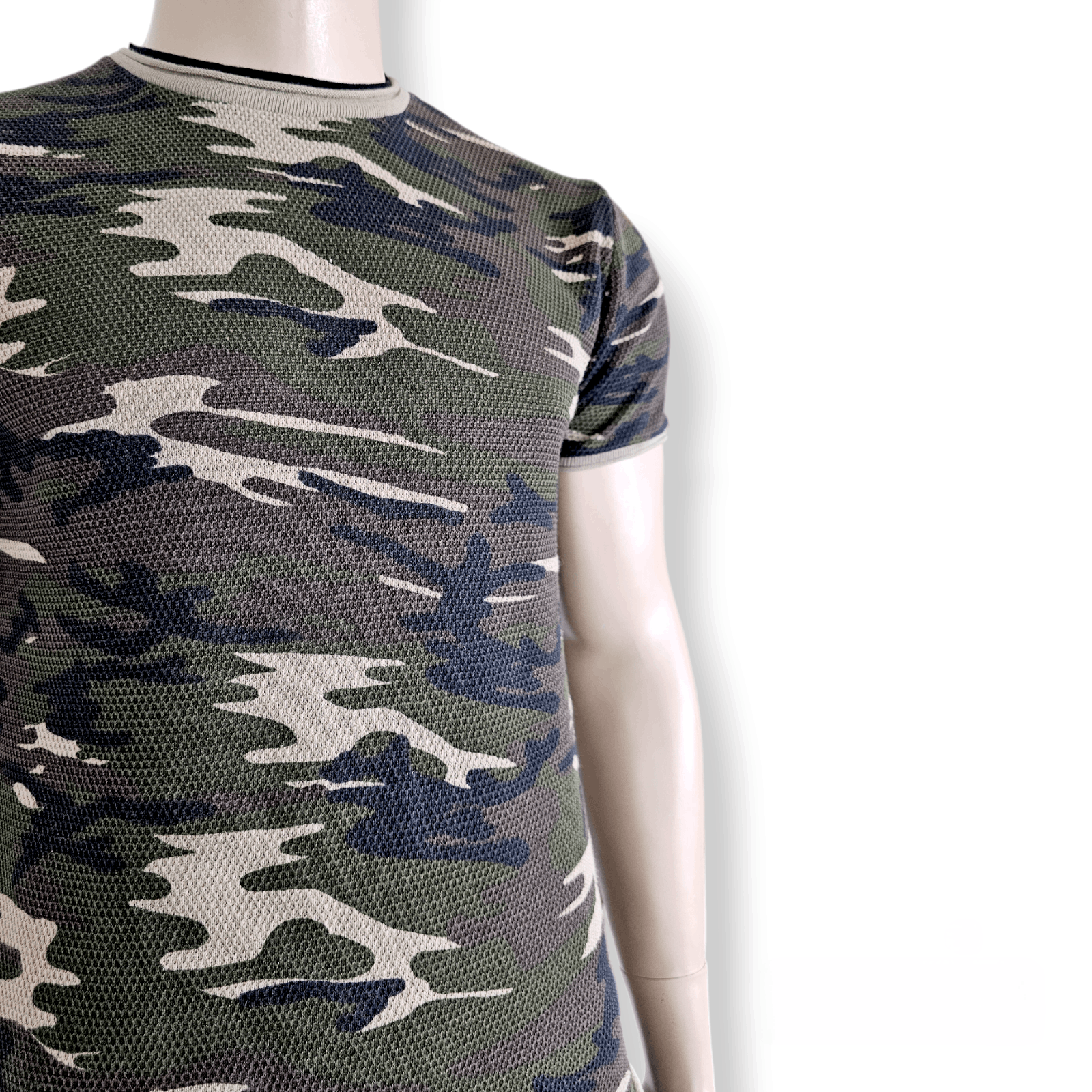 Zara Zara Man Camo Print Waffle Knit Muscle Shirt Size US L / EU 52-54 / 3 - 8 Thumbnail