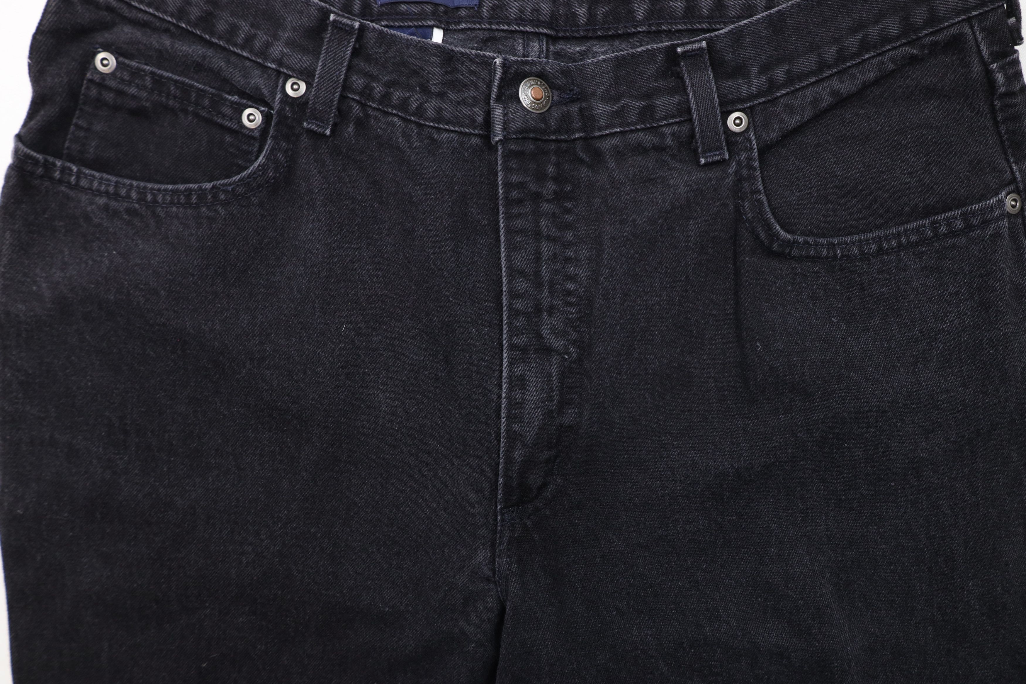 Lands' End × Vintage Vintage 90s Lands End Tapered Leg Denim Jeans Black USA Size US 34 / EU 50 - 6 Thumbnail
