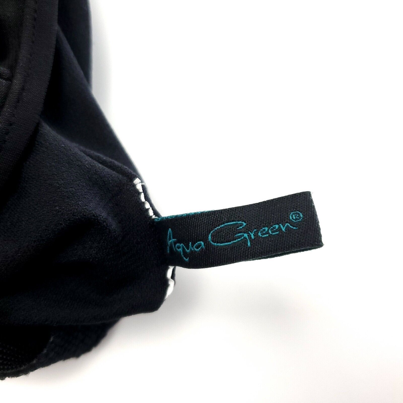 Designer Aqua Green Black Small Tankini Strap Polyester Spandex Size S / US 4 / IT 40 - 5 Thumbnail