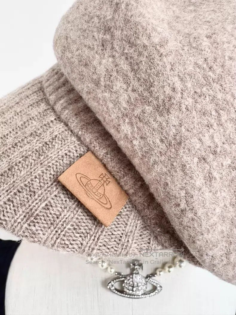 Vivienne Westwood Vivienne Westwood Vintage Beige Leather Label Saturn Beret Size ONE SIZE - 4 Thumbnail