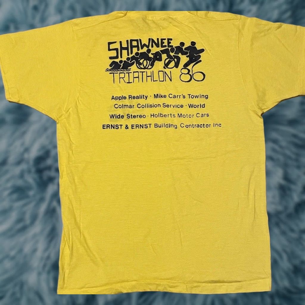 Vintage VINTAGE Shawnee Triathalon Shirt S Kansas City Gym Track PE College Grunge USA 80s 90s Vintage Grunge Shirt Mens S Yellow Size US S / EU 44-46 / 1 - 1 Thumbnail