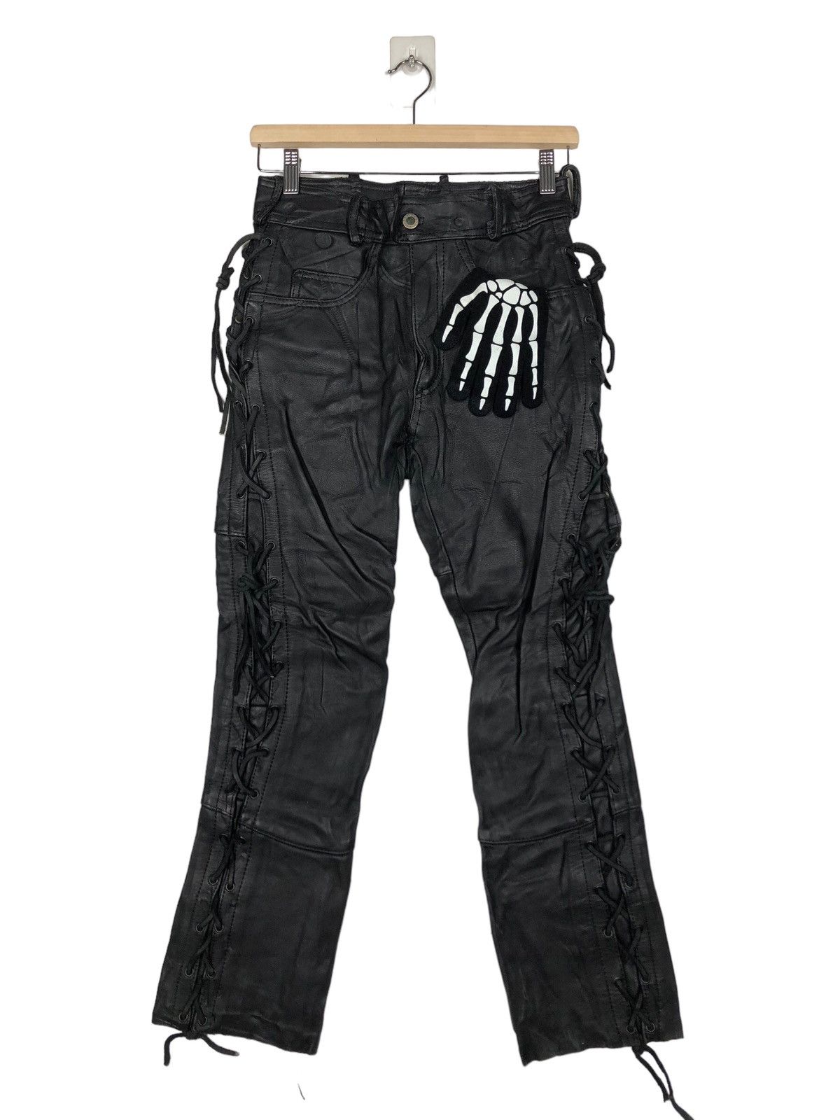 Genuine Leather Rare Bondage Riot Riot Genuine Leather Pants Easy Rider Usa Size US 28 / EU 44 - 1 Thumbnail