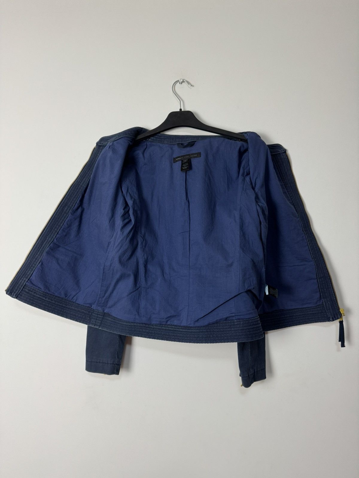 Marc by Marc Jacobs Marc Jacobs Navy Denim rider jacket Luxury Designer Size S / US 4 / IT 40 - 10 Thumbnail