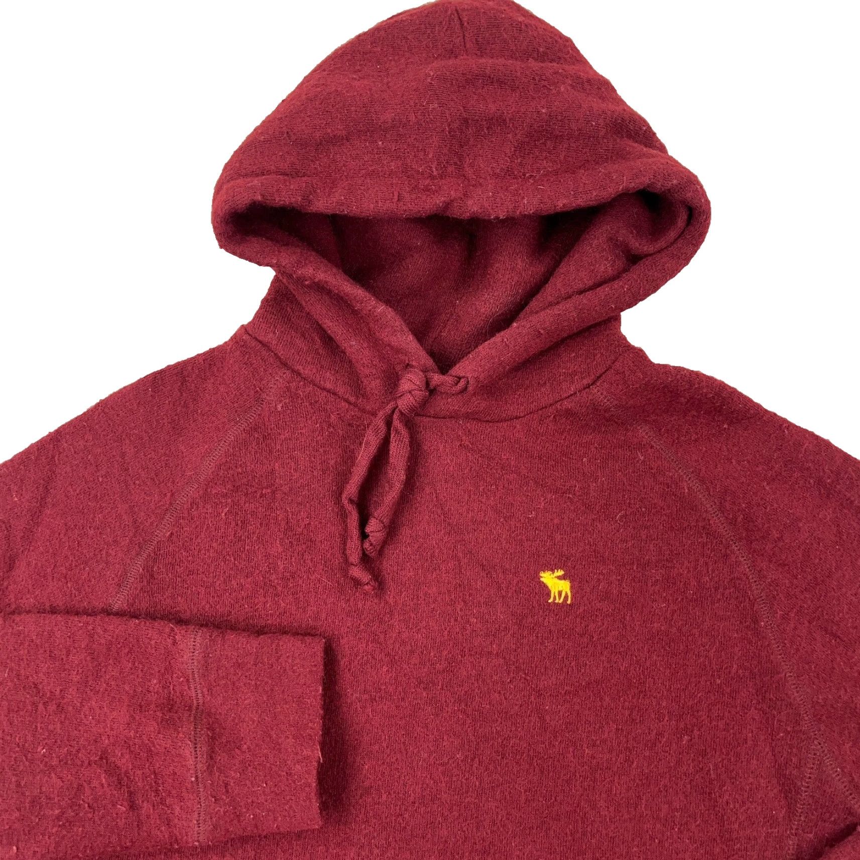 Abercrombie & Fitch VINTAGE Abercrombie & Fitch Hoodie Men S Pullover Red Wool Blend Embroidered Logo 90s Sports American Preppy Mens Size US S / EU 44-46 / 1 - 2 Thumbnail