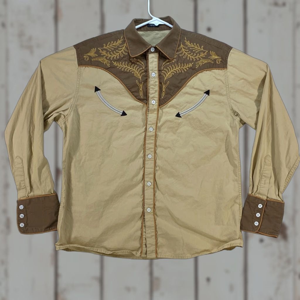Vintage COOFANDY Mens Western Cowboy Shirt Embroidered Button Down Long Sleeve Shirt MED Size US M / EU 48-50 / 2 - 1 Thumbnail