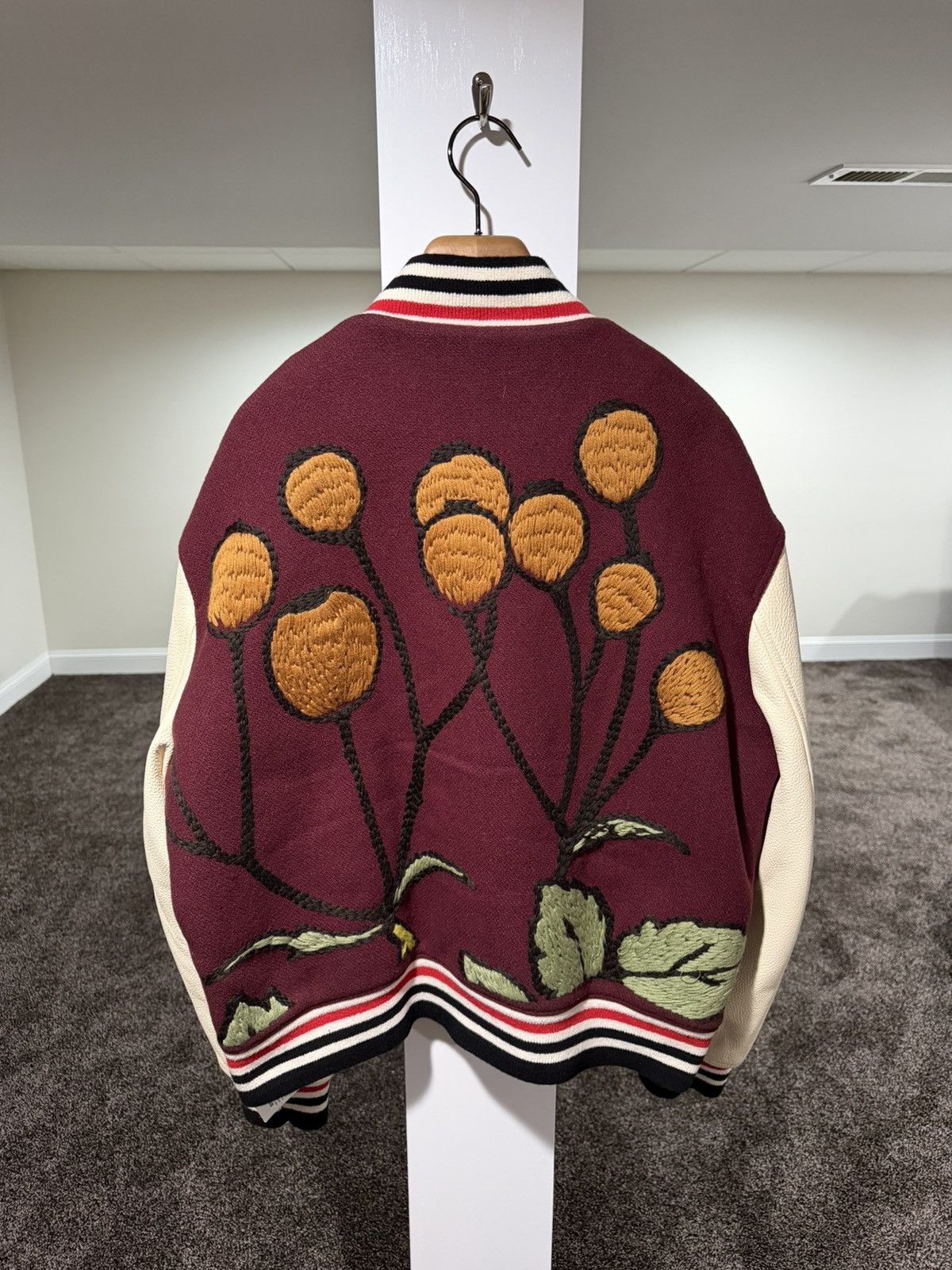 Loewe Loewe Floral Herbarium Embroider Leather/Wool Varsity Jacket Size US L / EU 52-54 / 3 - 2 Thumbnail