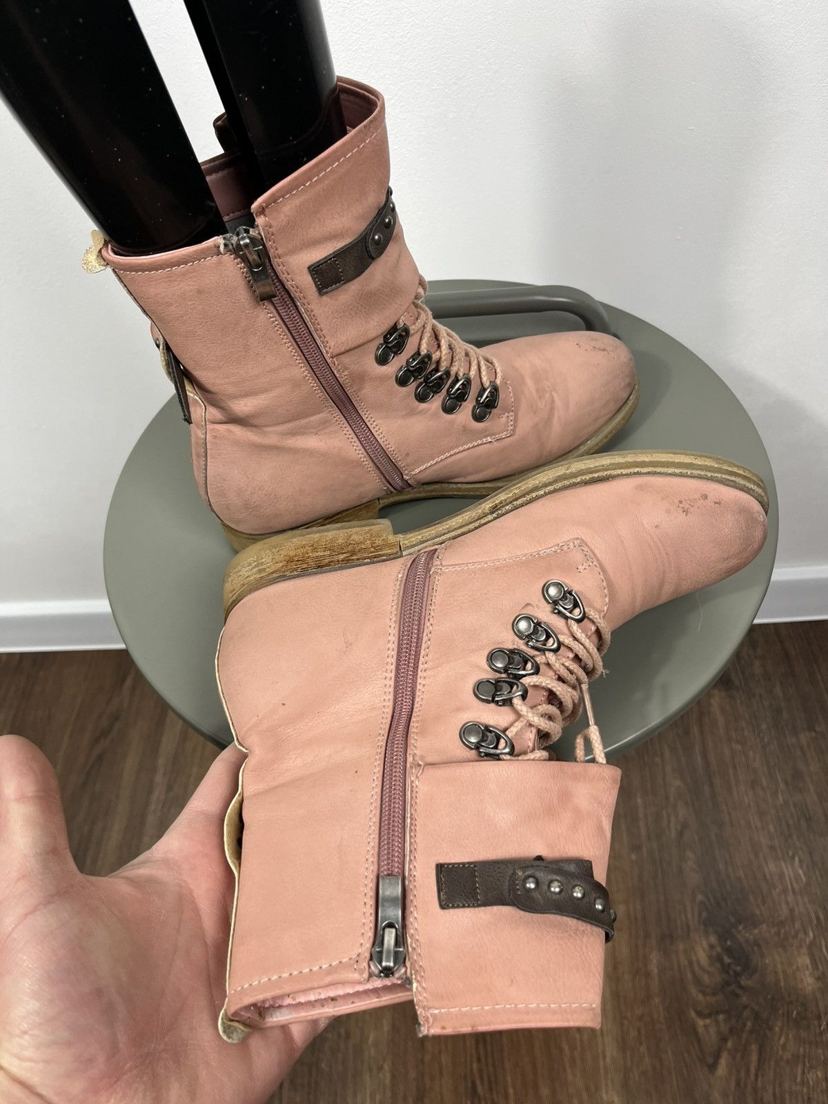 Other Pink Stud Buckle Ankle Boots Womens EU 39 Size US 8 / IT 38 - 7 Thumbnail