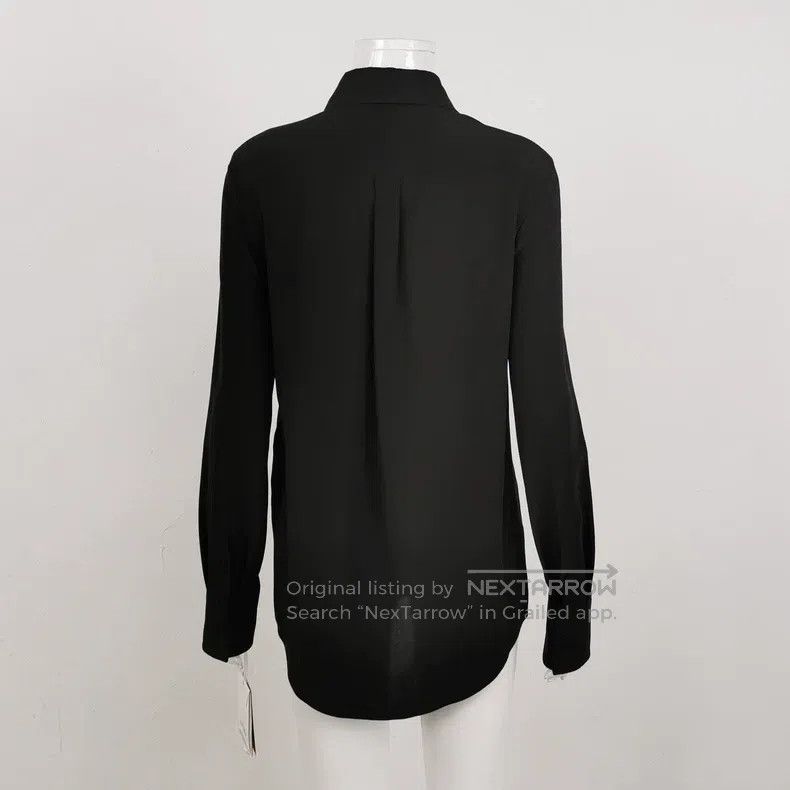 Valentino Valentino Mulberry silk solid color lapel long-sleeved shi Size XS / US 0-2 / IT 36-38 - 2 Thumbnail