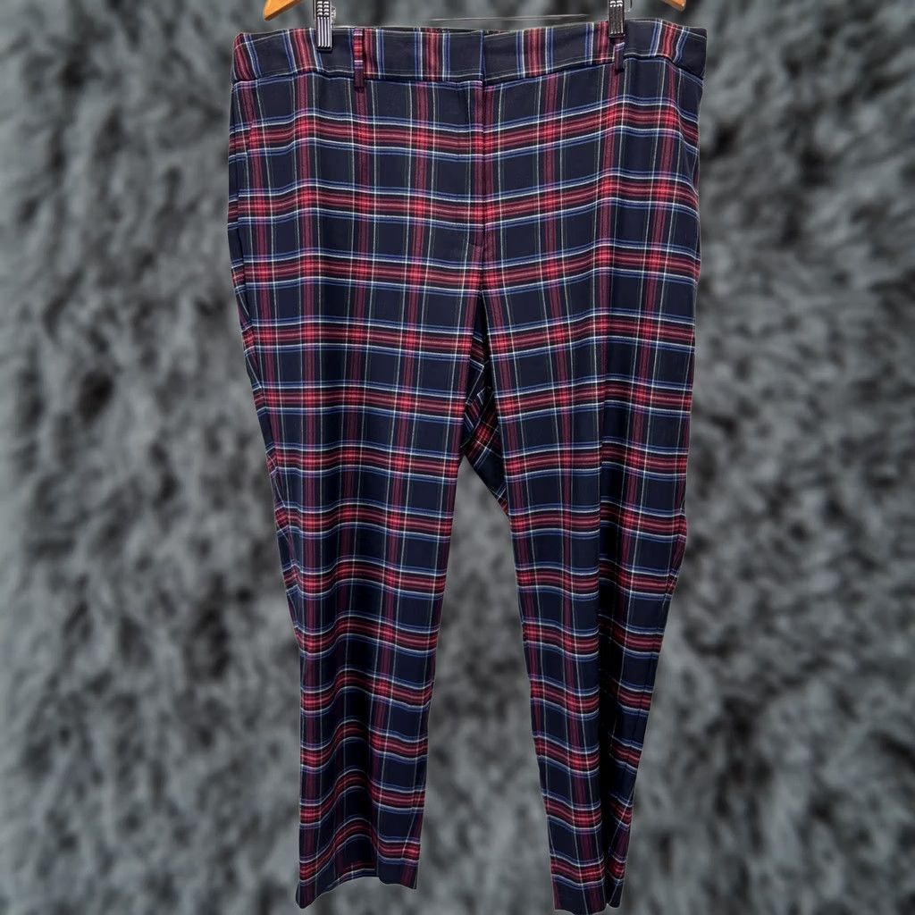 Talbots Talbots Pants Womens 22W Plus High Waist Hampshire Ankle Plaid Wool Straight 29in Multicolor Size 40" / US 18 - 1 Thumbnail
