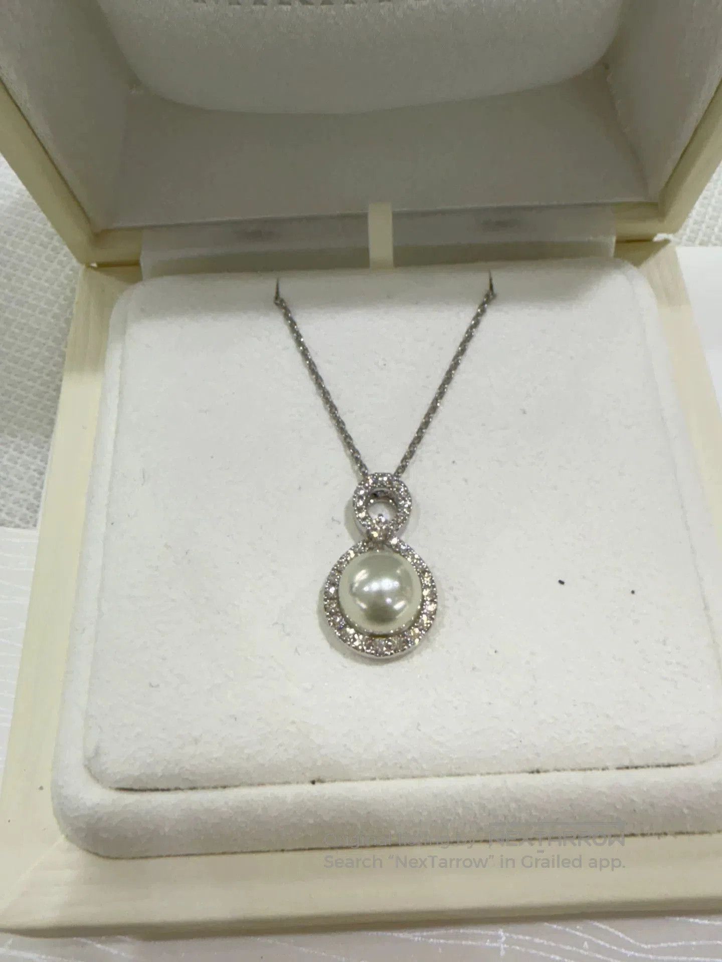 Mikimoto MIKIMOTO Akoya Pearl Diamond Necklace 18K White Gold. Size ONE SIZE - 1 Thumbnail
