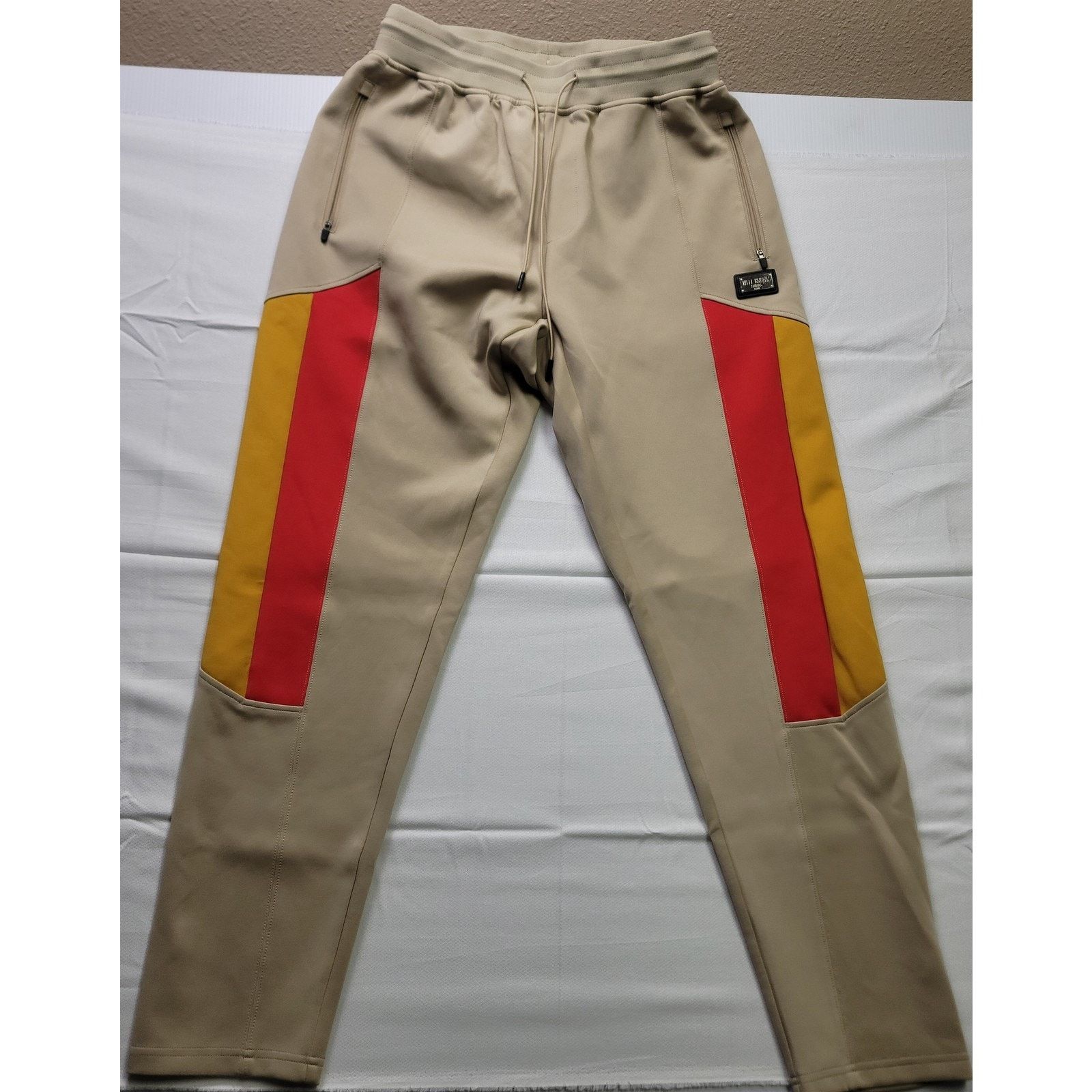 Well Known Studios Well Known Studios Trackpants Men's Medium Beige Red/ Yellow Size US 32 / EU 48 - 1 Thumbnail