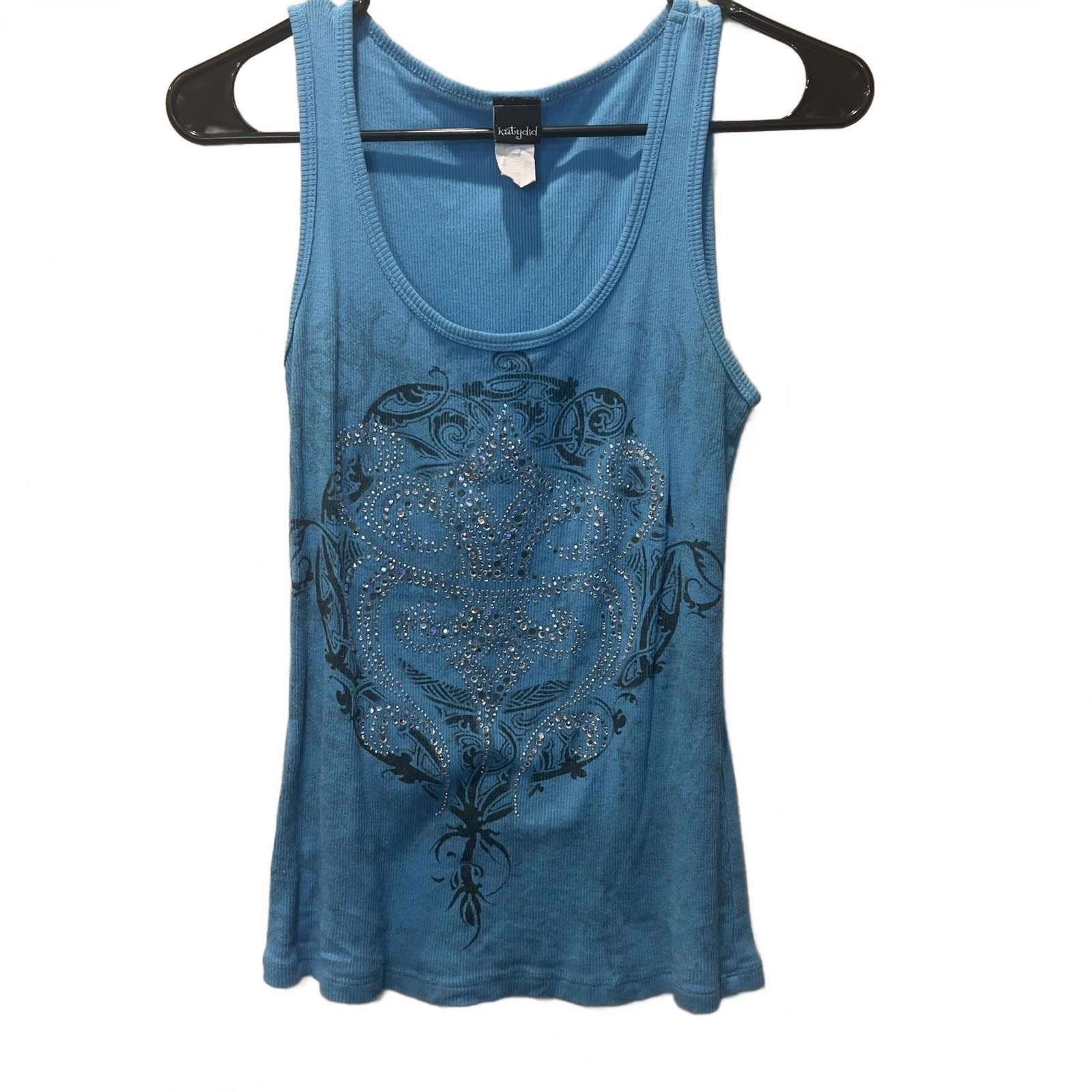 Other Katydid Blue Sleeveless Tank Top with Decorative Print Size M / US 6-8 / IT 42-44 - 1 Thumbnail