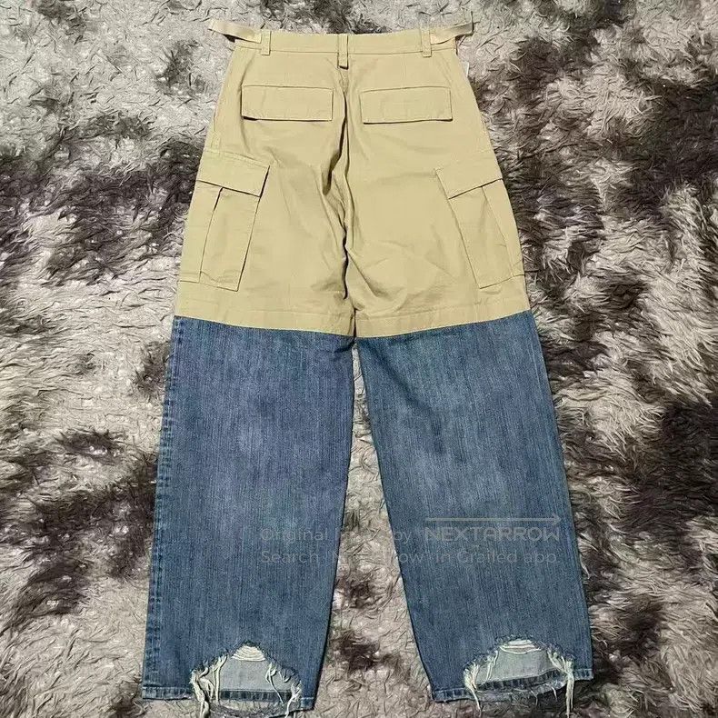 Balenciaga Balenciaga size XS Patchwork Workwear Denim Pants Size US 27 - 2 Thumbnail