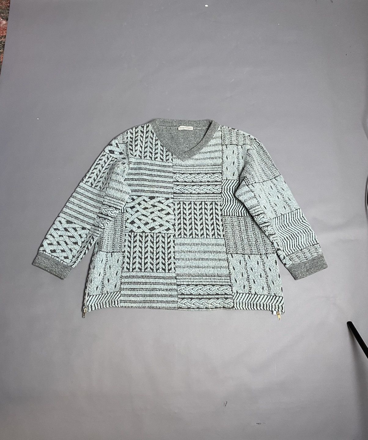 トップス EMPORIO ARMANI archive knit Emporio Armani Emporio Armani Vintage 90s Archive Asymmetric Knit
