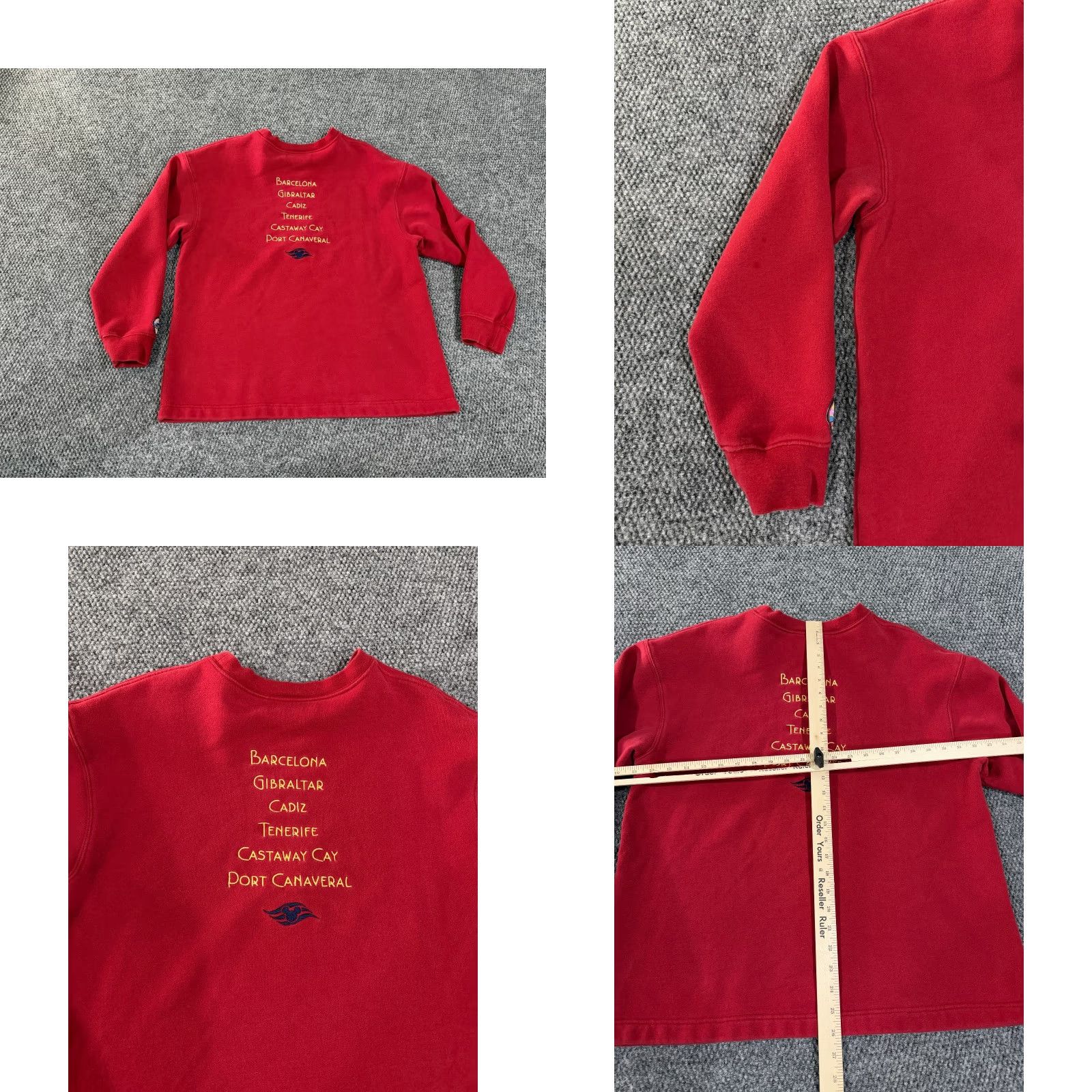 Disney VINTAGE Disney Cruise Line Sweatshirt Mens M Red Crew Neck Zip Hooded Mickey Mouse Retro Logo 90s Mens Size US M / EU 48-50 / 2 - 8 Thumbnail