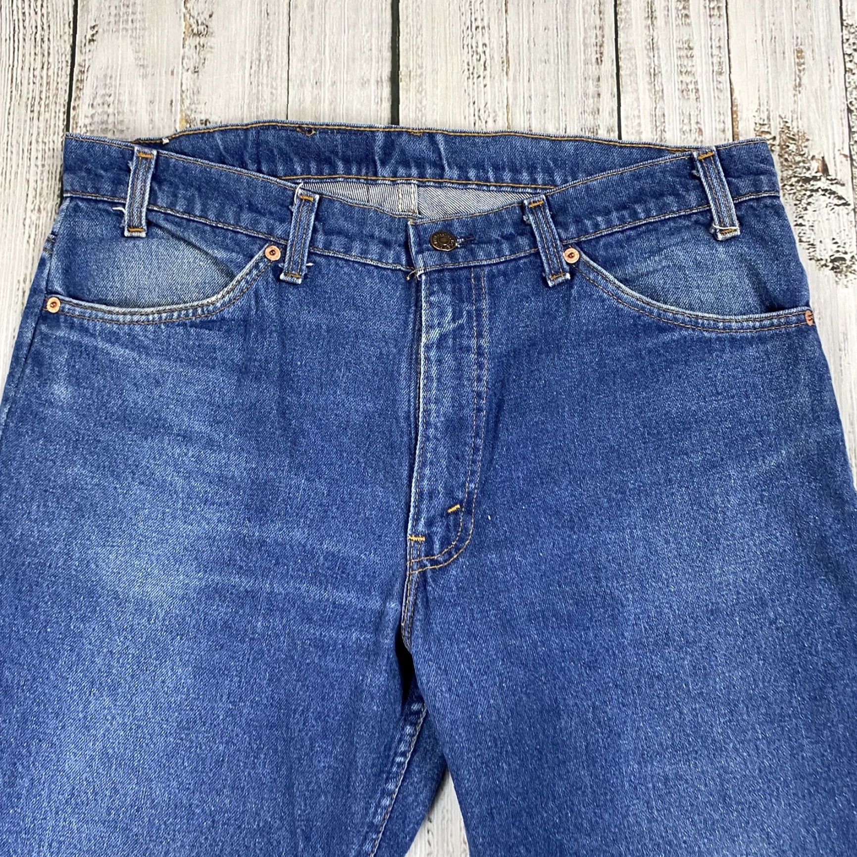 Levi's VTG Levi's 506 Jeans Denim Pants Men 36x32 Blue Dark Orange Tab 80s Regular Straight 8.5" Mens Size US 36 / EU 52 - 2 Thumbnail