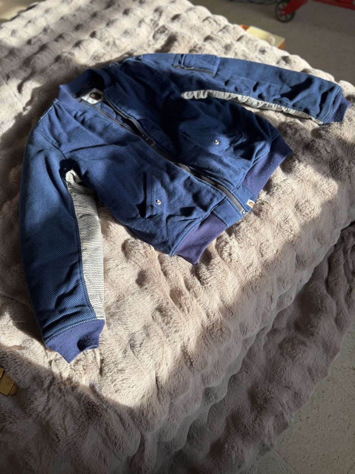 Bape Bape Indigo Shark Bomber Jacket Size US XL / EU 56 / 4 - 3 Thumbnail