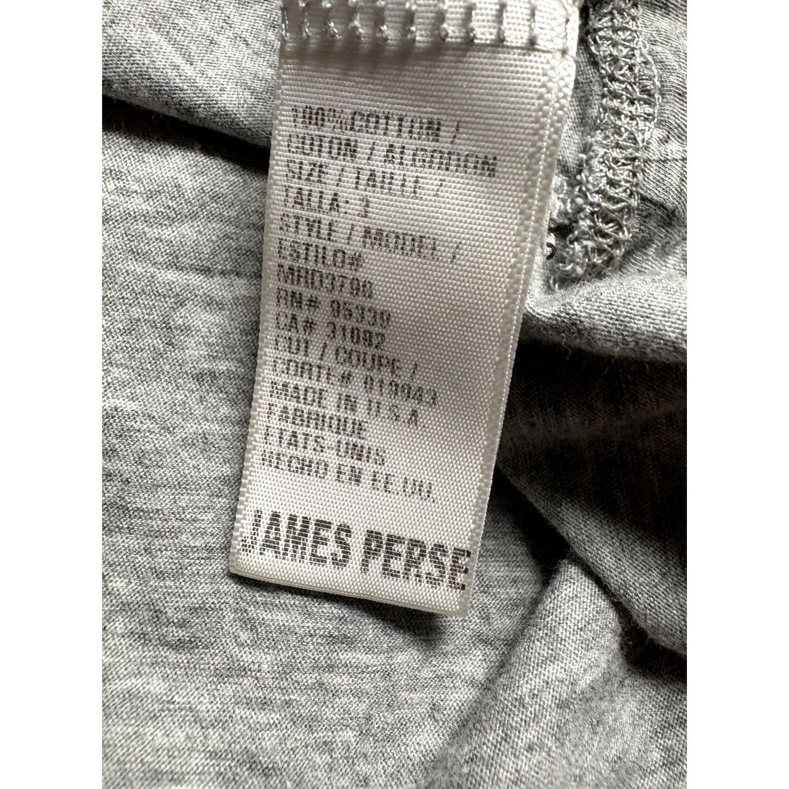 James Perse James Perse Shirt Mens L Gray Polo Supima Contrast Collar USA Polo Shirt Size US L / EU 52-54 / 3 - 7 Thumbnail