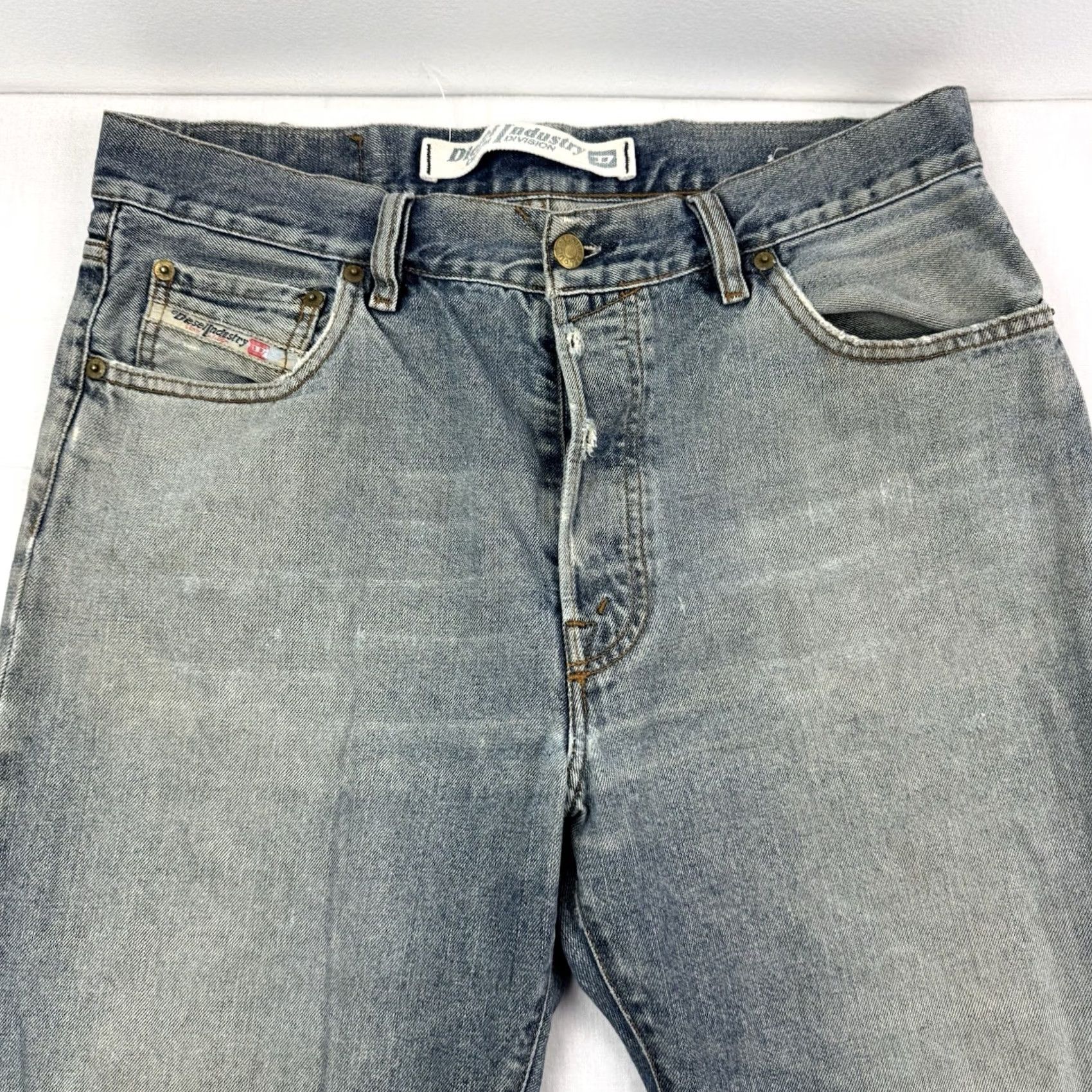 Diesel VINTAGE Diesel Jeans Men 34x29 Thrashed Made In Italy 2002 Punk Hipster 90s Y2K Skater Designer Jeans Blue Included: N/A Size US 34 / EU 50 - 7 Thumbnail