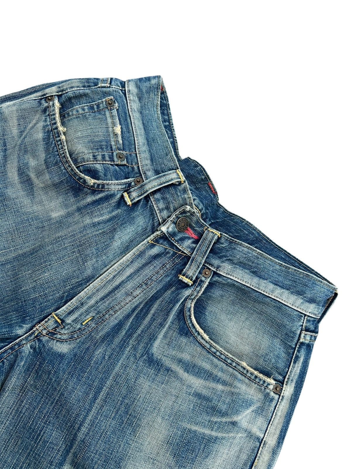 Kapital Vintage Edwin Skull Distressed Japanese Faded Denim Jeans ☠️ Size US 32 / EU 48 - 8 Thumbnail