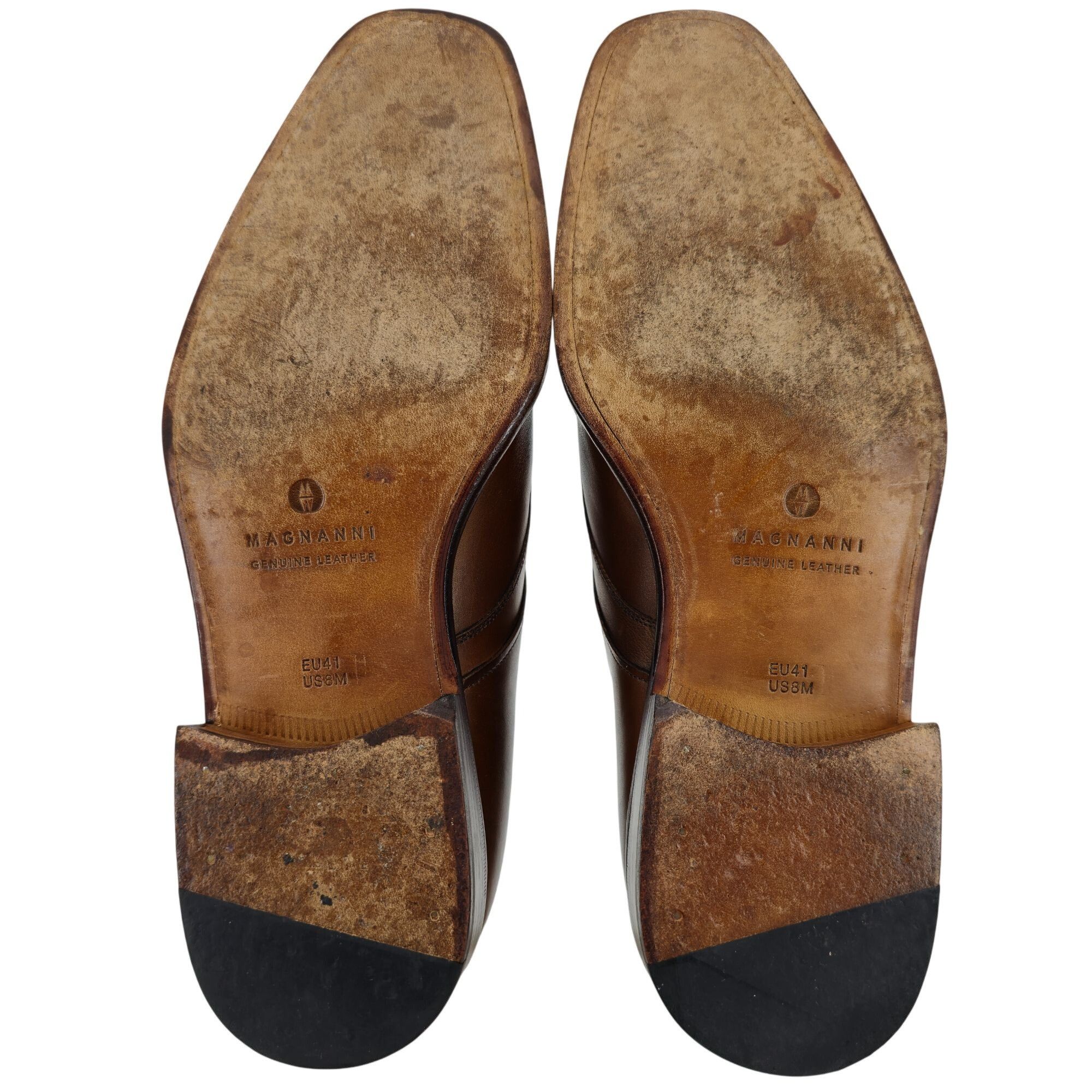 Magnanni Magnanni Spain Dress Shoes Men's 8M Brown Leather Apron-toe Size US 8 / EU 41 - 3 Thumbnail