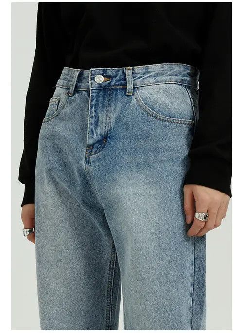 Other Men's loose simple washed jeans Size US 33 - 4 Thumbnail