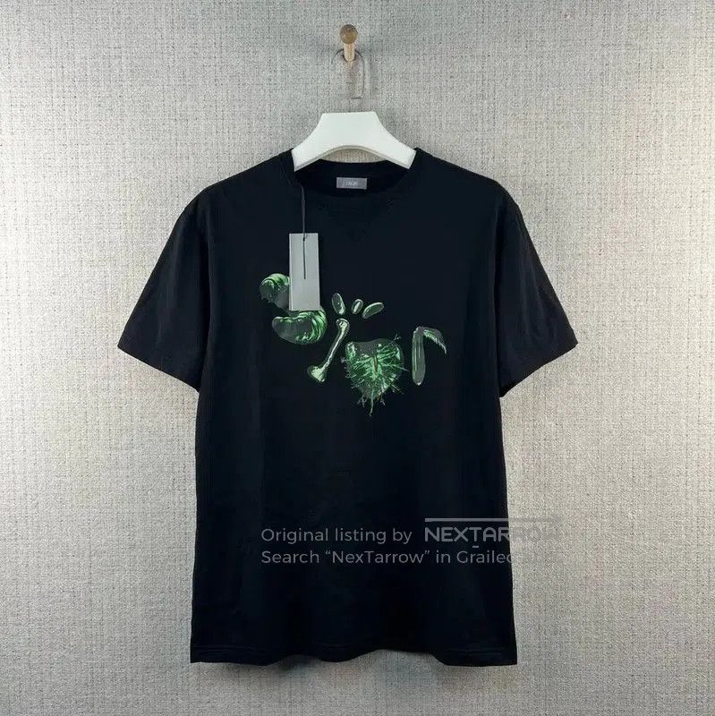 Dior Dior Men's Black Cotton Graphic T-Shirt . Size US M / EU 48-50 / 2 - 1 Thumbnail