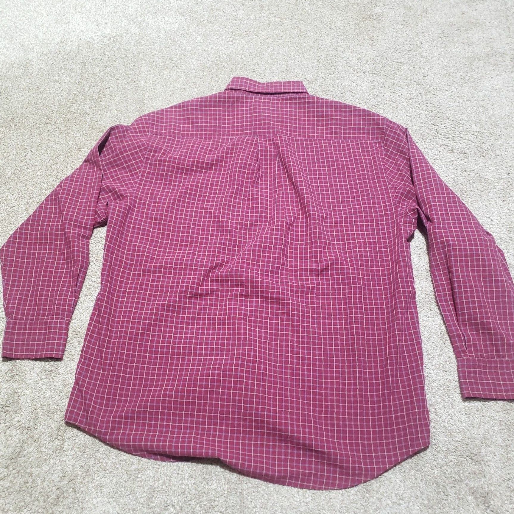 Vintage Saddlebred Shirt Button-Up Long Sleeve Red Checkered Adult Mens Size L Large Cotton Knit, Plaid, Button-Down, Pocket, Logo, American Theme Size US M / EU 48-50 / 2 - 7 Thumbnail