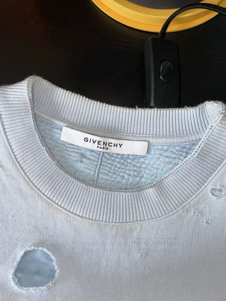 Givenchy Givenchy Big Destruction Hoodie Dusty Blue Size US XS / EU 42 / 0 - 7 Thumbnail