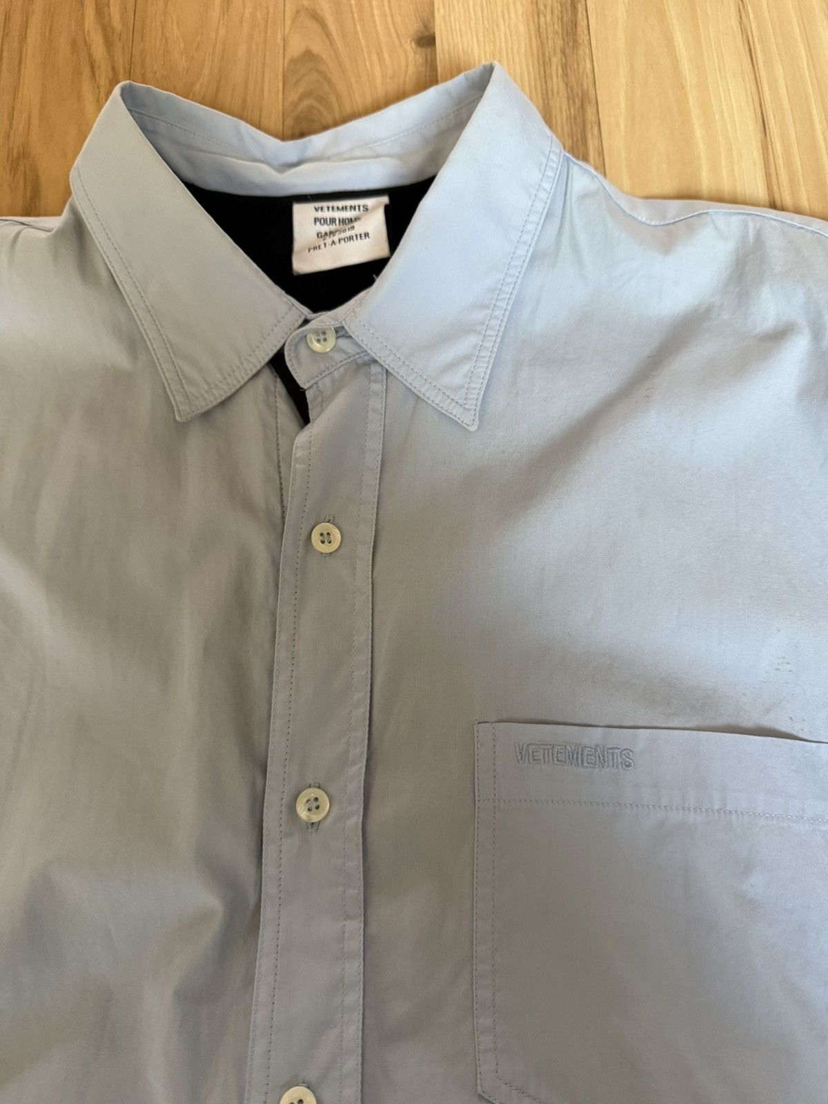 Vetements Vetements button up shirt double layer happiness Size US M / EU 48-50 / 2 - 9 Thumbnail