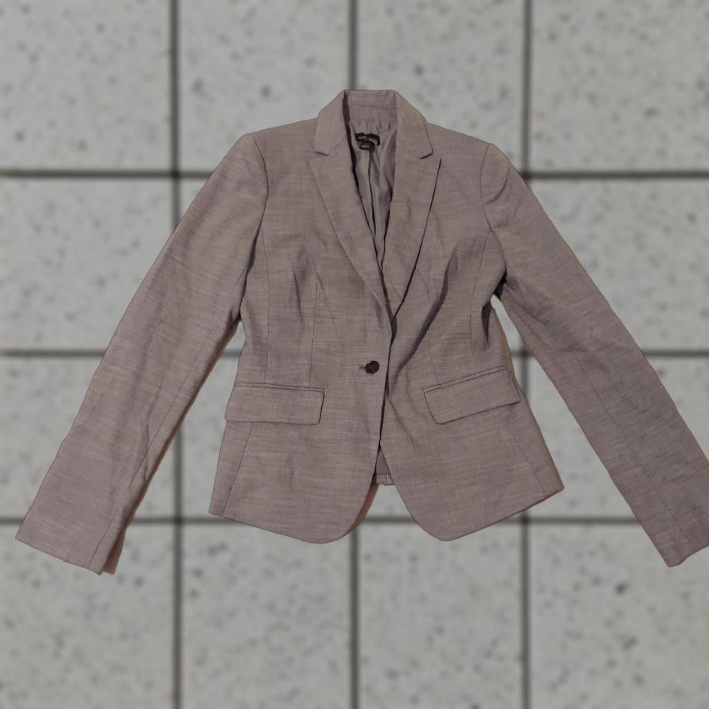 Ann Taylor VINTAGE? (No) Ann Taylor Blazer Jacket Womens 0 Gray Blue Basic Jacket - Women - Size 0 - Polyester - Regular Size XS / US 0-2 / IT 36-38 - 1 Thumbnail